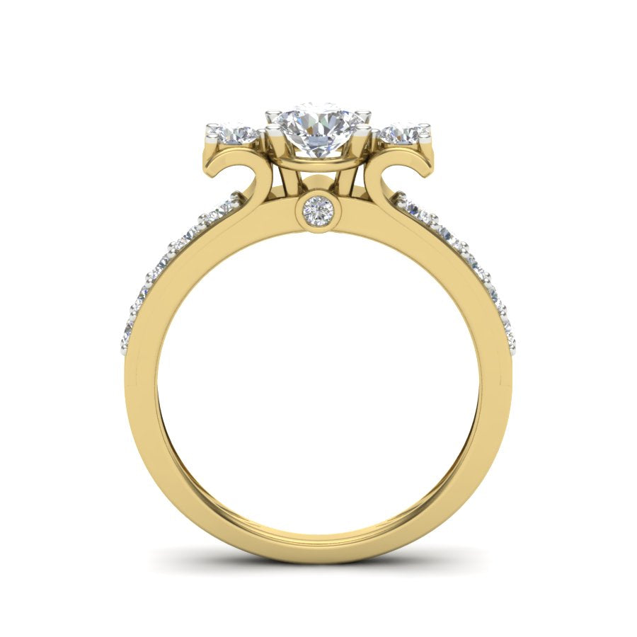 Yellow Gold Plated Sterling Silver Ring