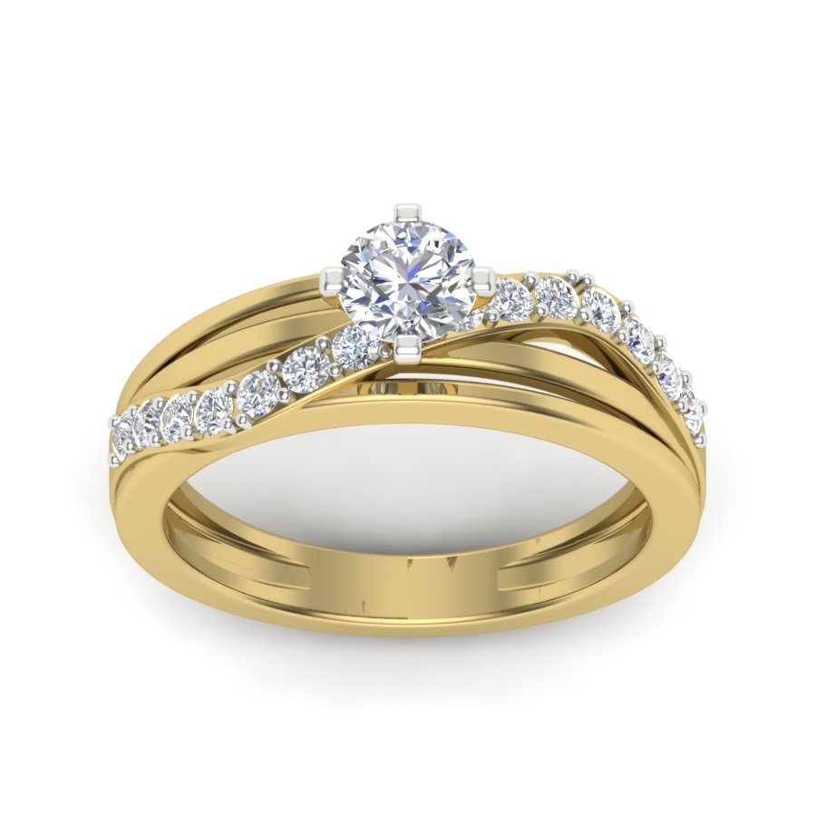 Yellow Gold Plated Sterling Silver Ring