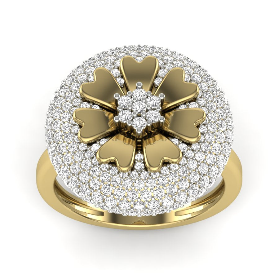 Yellow Gold Plated Sterling Silver Ring