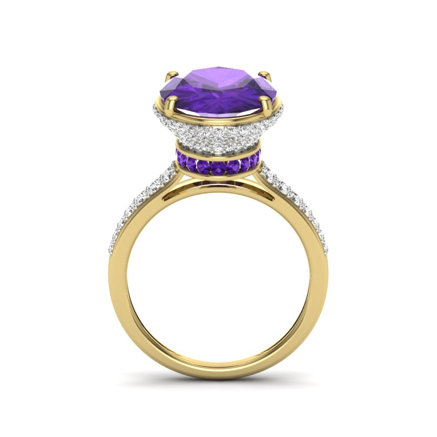 Yellow Gold Plated Sterling Silver Ring