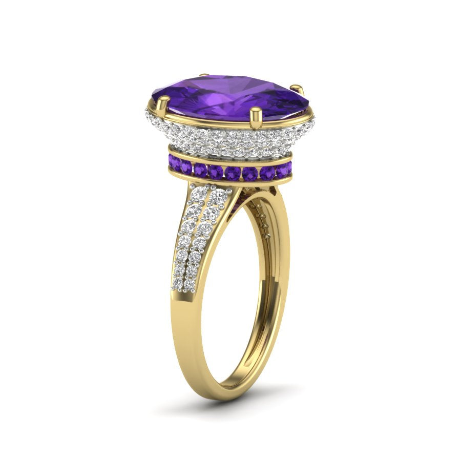 Yellow Gold Plated Sterling Silver Ring