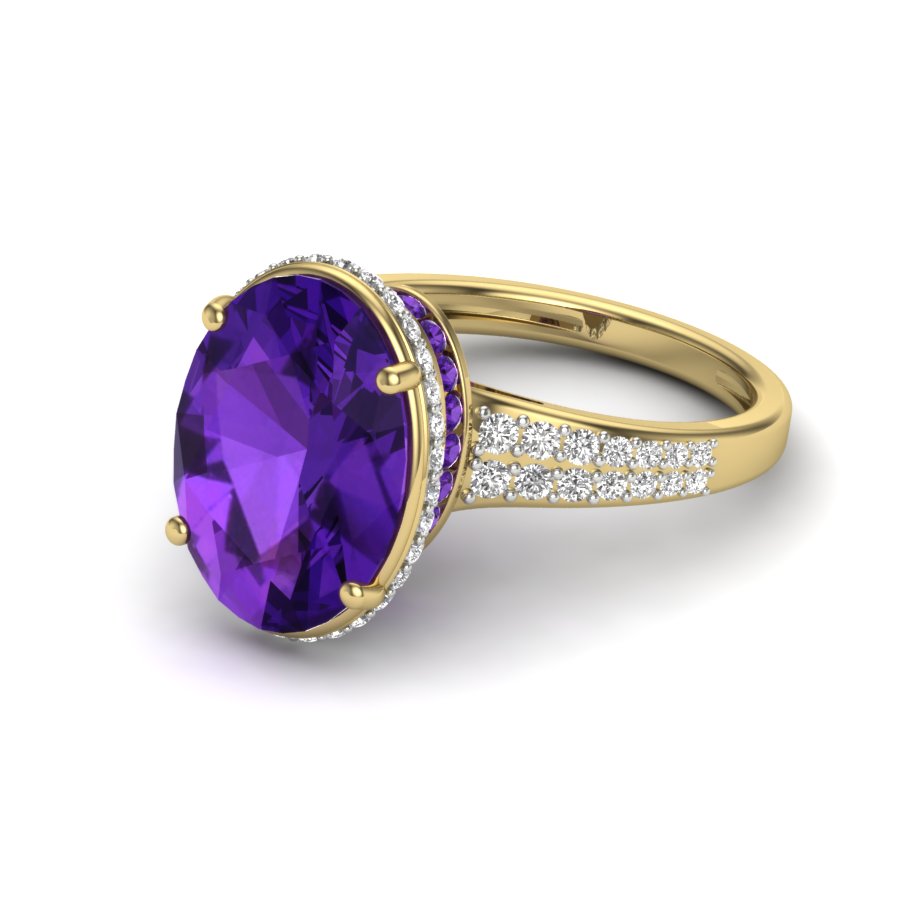 Yellow Gold Plated Sterling Silver Ring