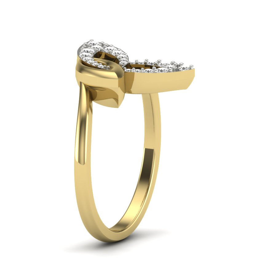 Yellow Gold Plated Sterling Silver Ring