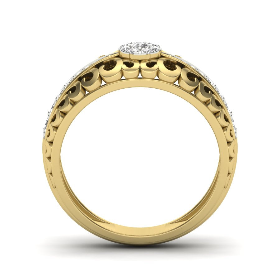 Yellow Gold Plated Sterling Silver Ring