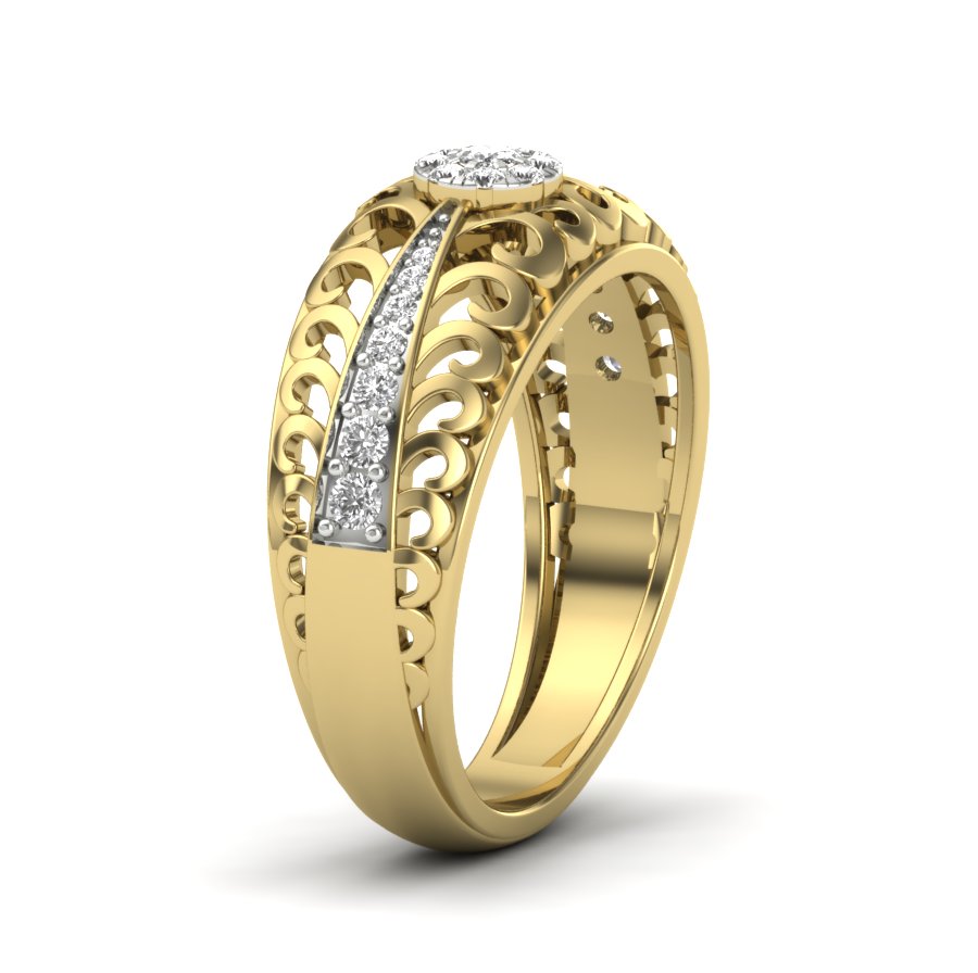 Yellow Gold Plated Sterling Silver Ring