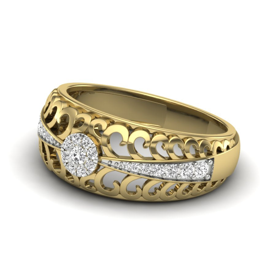 Yellow Gold Plated Sterling Silver Ring