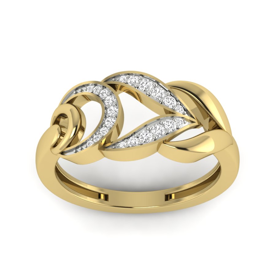 Yellow Gold Plated Sterling Silver Ring