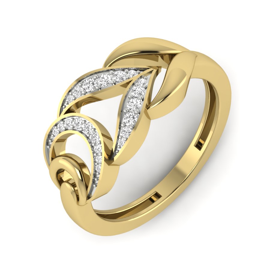 Yellow Gold Plated Sterling Silver Ring