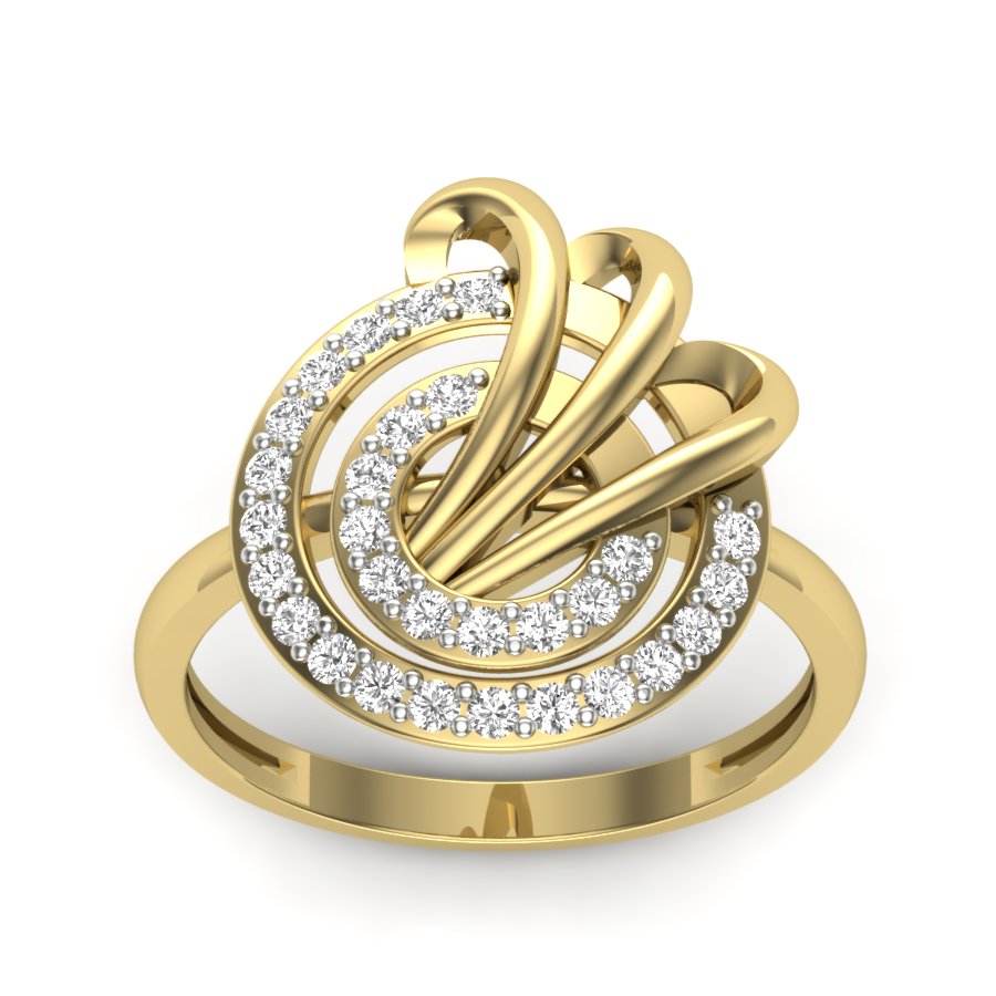 Yellow Gold Plated Sterling Silver Ring