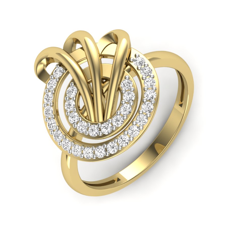 Yellow Gold Plated Sterling Silver Ring