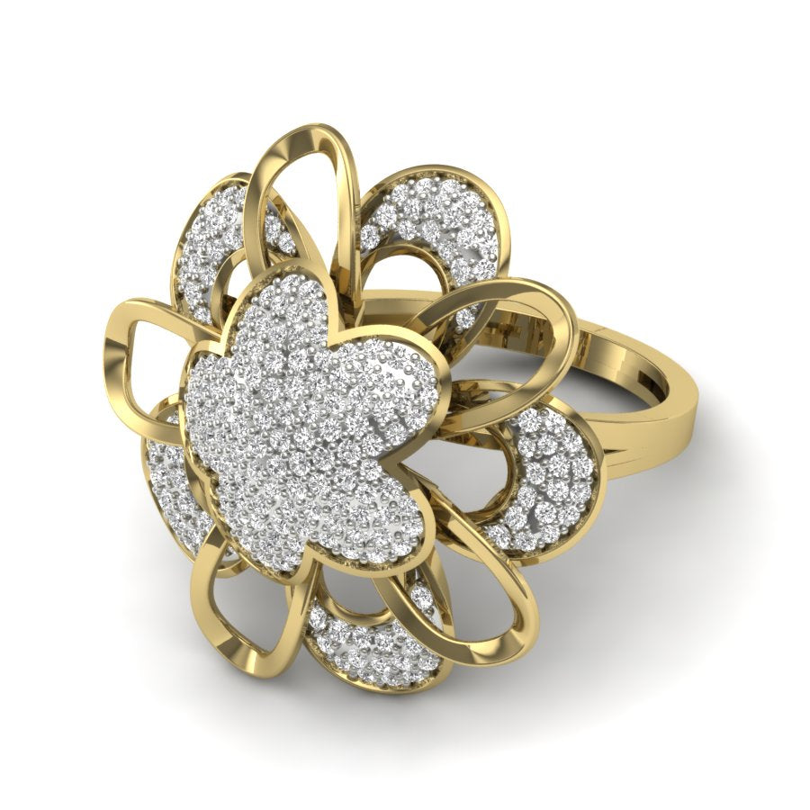 Yellow Gold Plated Sterling Silver Ring