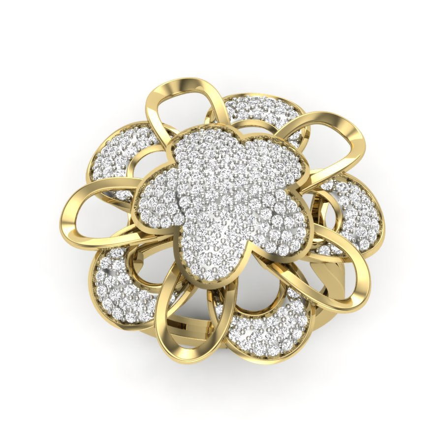 Yellow Gold Plated Sterling Silver Ring