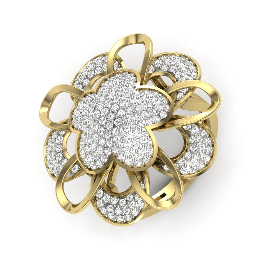 Yellow Gold Plated Sterling Silver Ring