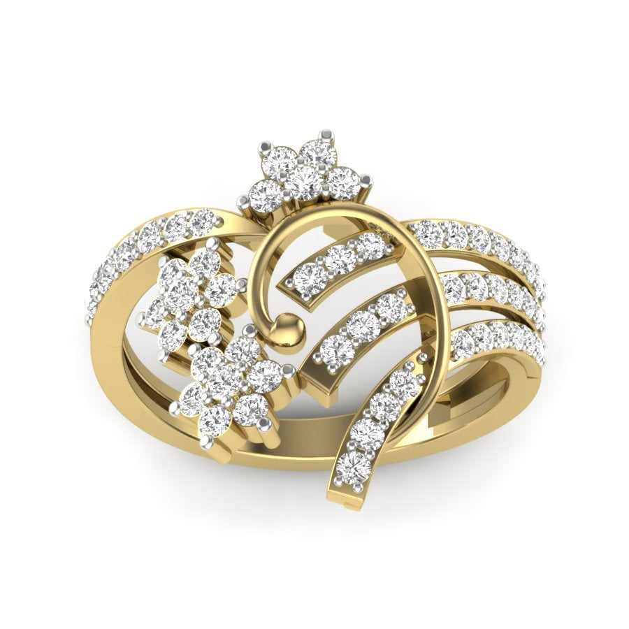 Yellow Gold Plated Sterling Silver Ring