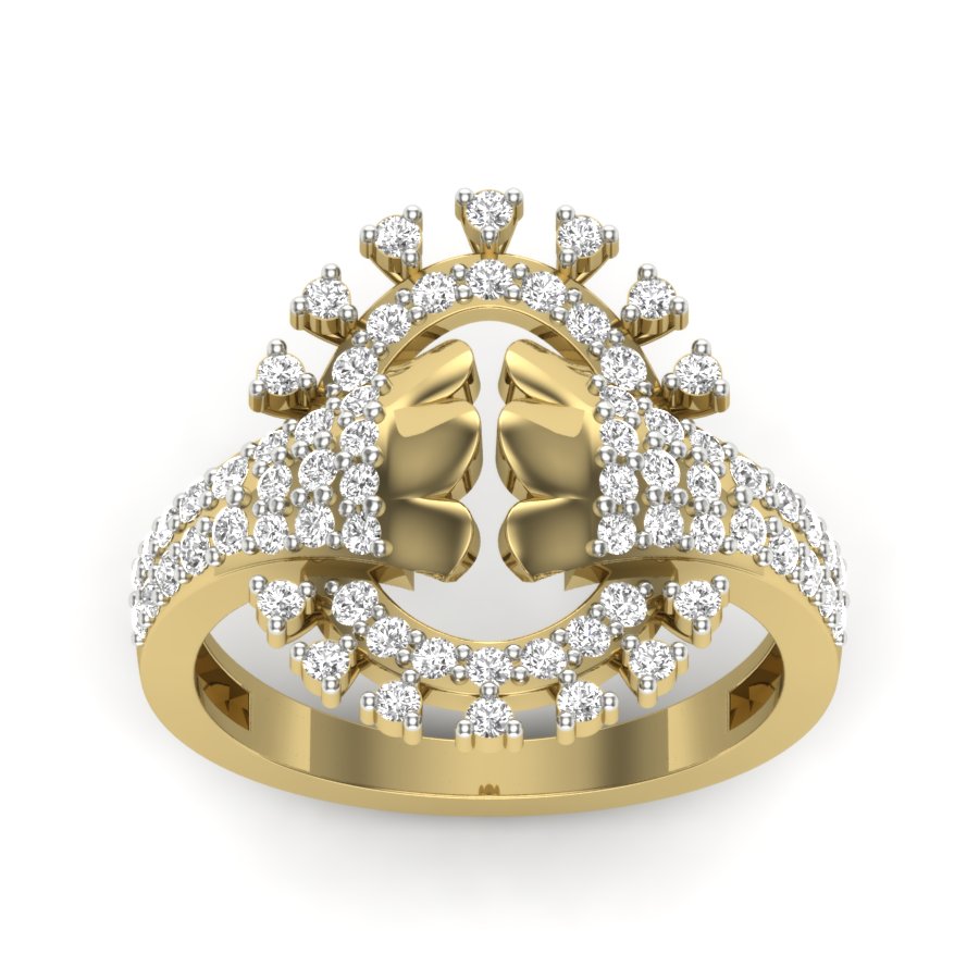 Yellow Gold Plated Sterling Silver Ring