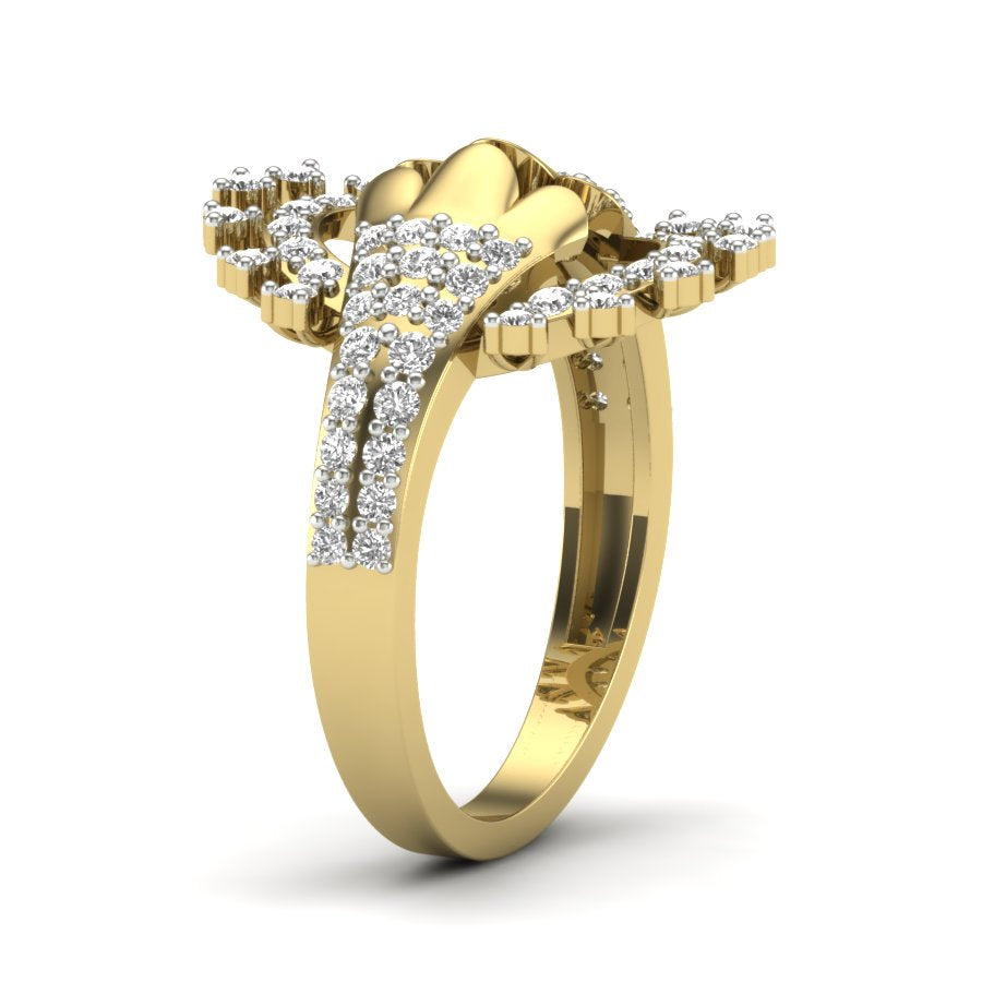 Yellow Gold Plated Sterling Silver Ring