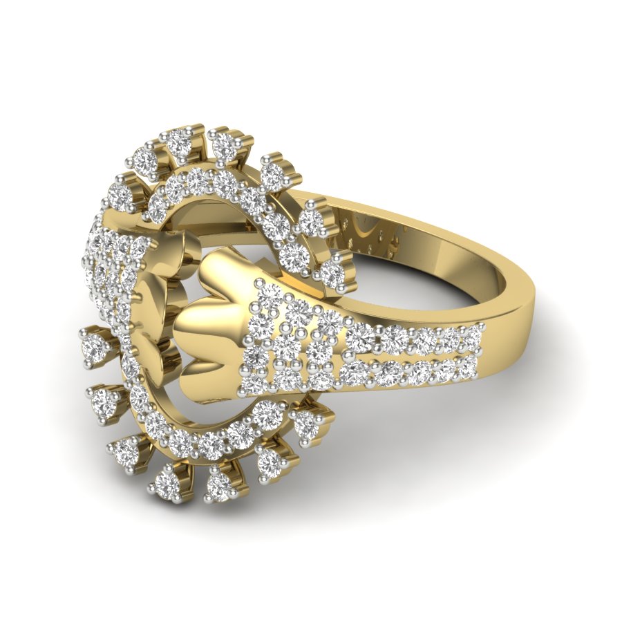 Yellow Gold Plated Sterling Silver Ring