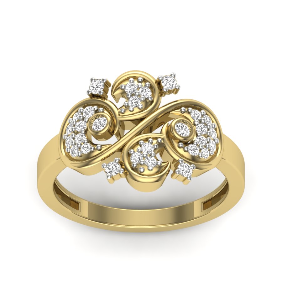 Yellow Gold Plated Sterling Silver Ring