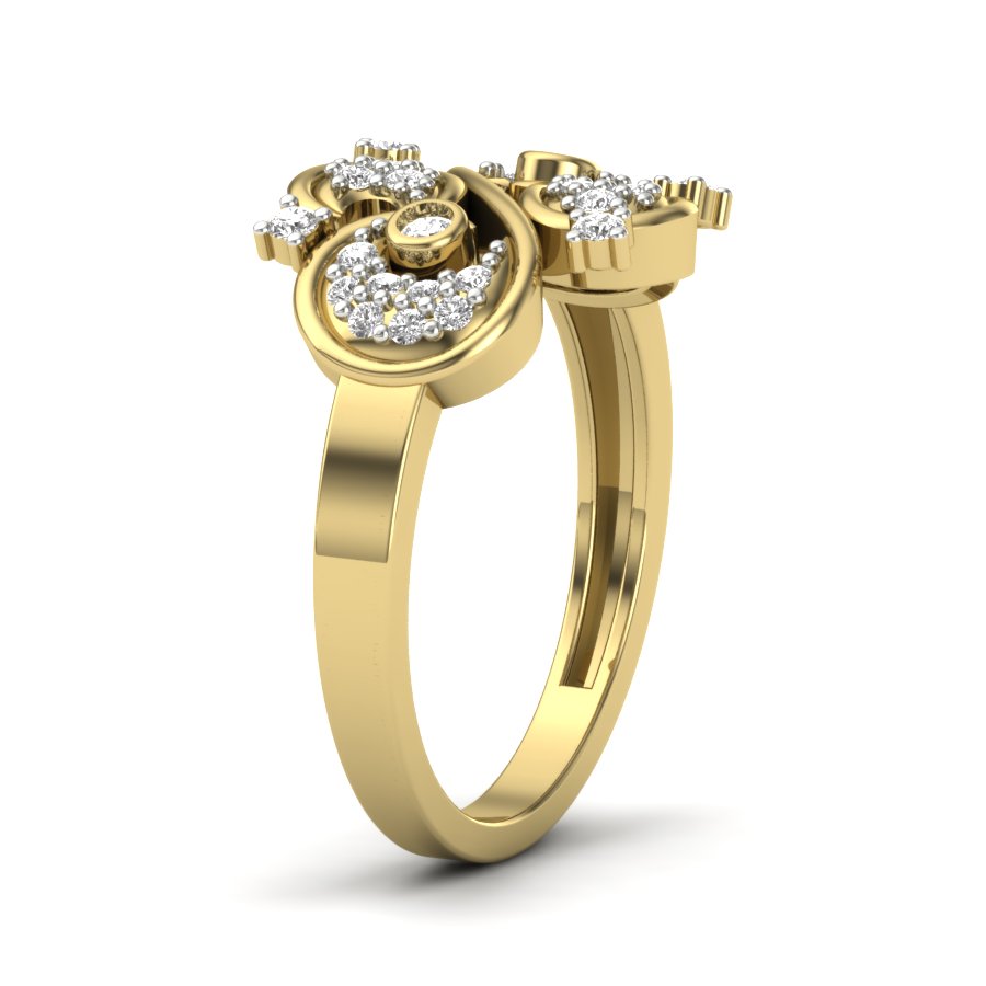 Yellow Gold Plated Sterling Silver Ring