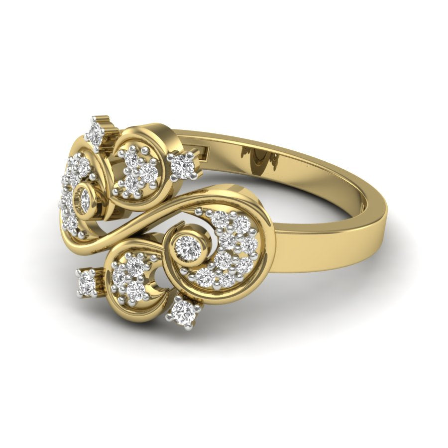 Yellow Gold Plated Sterling Silver Ring