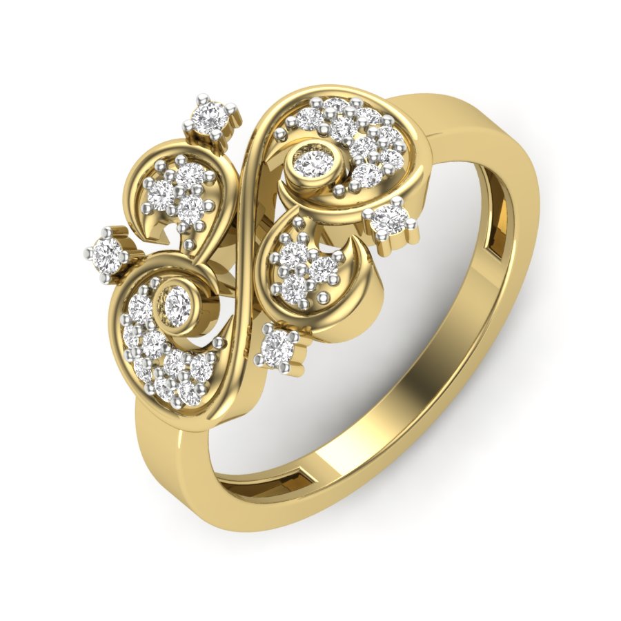 Yellow Gold Plated Sterling Silver Ring