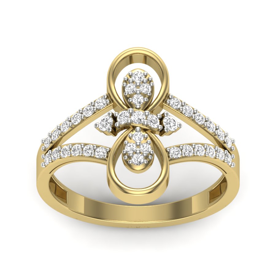 Yellow Gold Plated Sterling Silver Ring