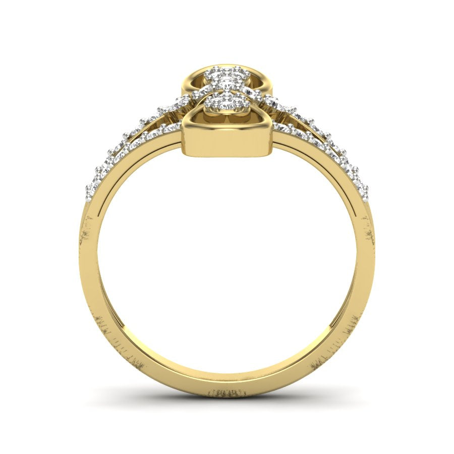 Yellow Gold Plated Sterling Silver Ring