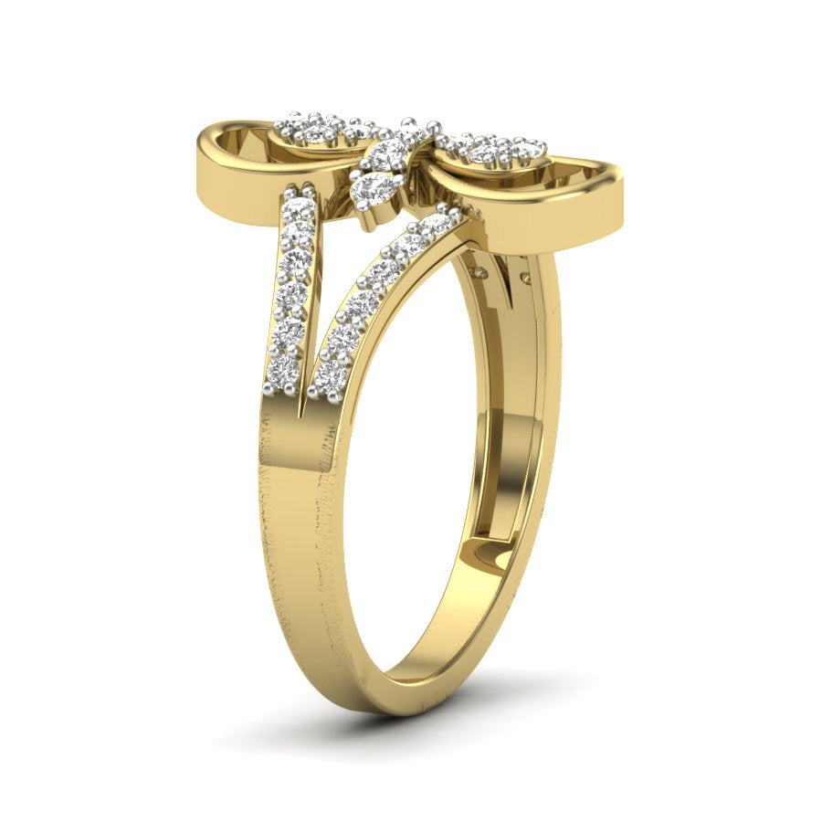 Yellow Gold Plated Sterling Silver Ring