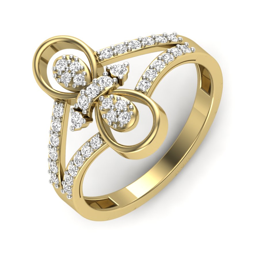 Yellow Gold Plated Sterling Silver Ring