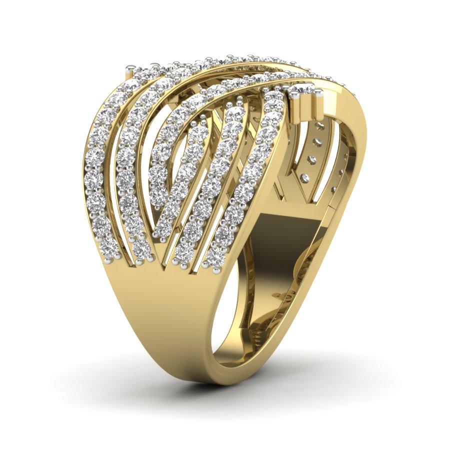 Yellow Gold Plated Sterling Silver Ring
