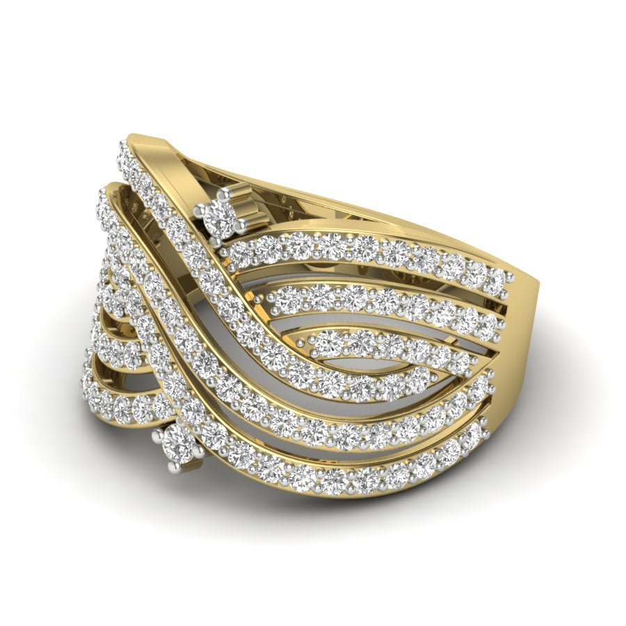 Yellow Gold Plated Sterling Silver Ring