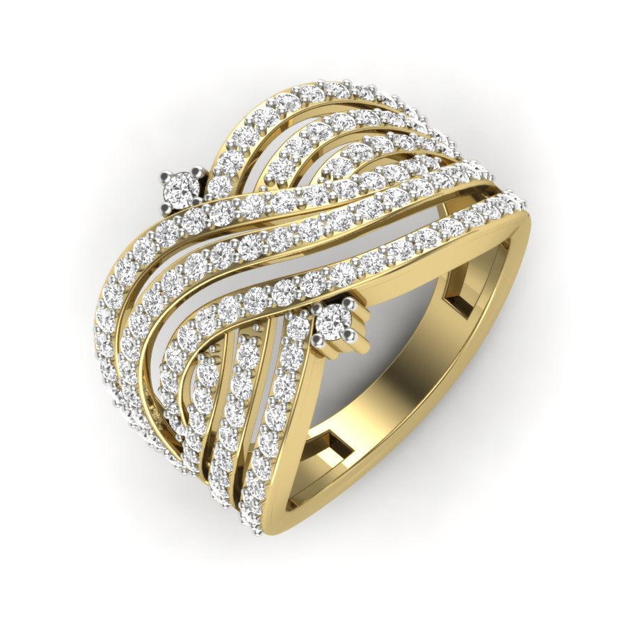 Yellow Gold Plated Sterling Silver Ring