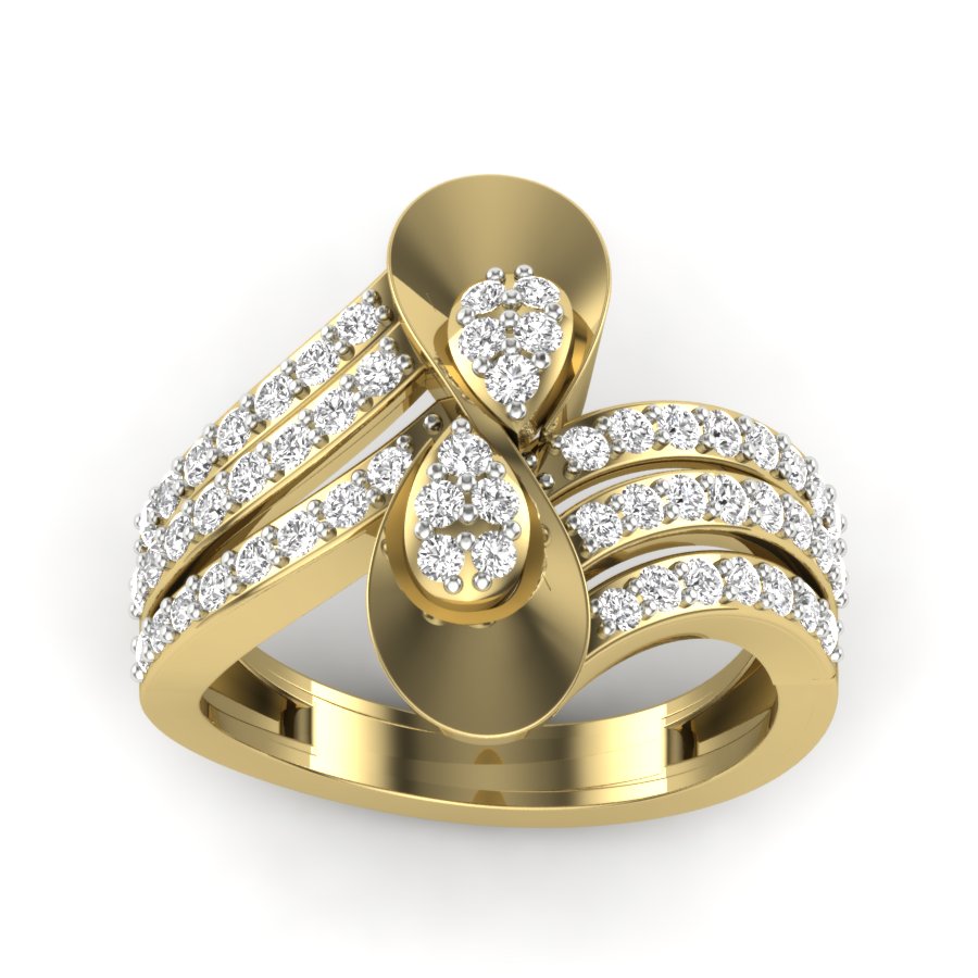 Yellow Gold Plated Sterling Silver Ring