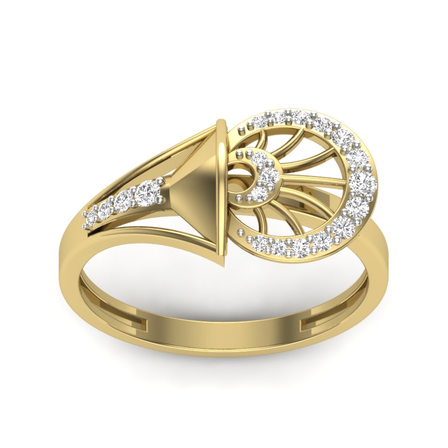 Yellow Gold Plated Sterling Silver Ring