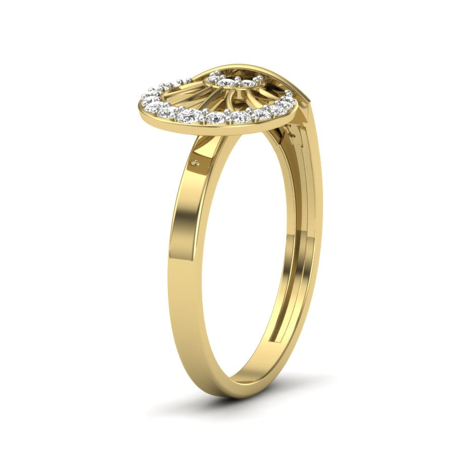 Yellow Gold Plated Sterling Silver Ring