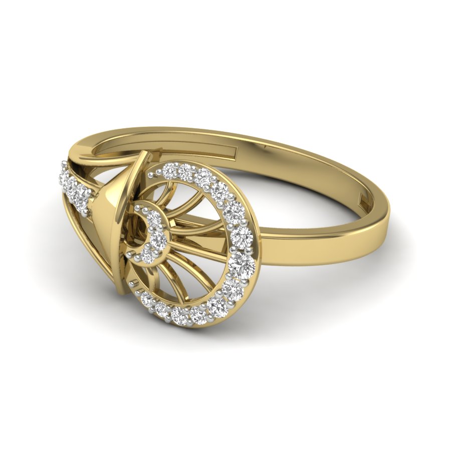 Yellow Gold Plated Sterling Silver Ring