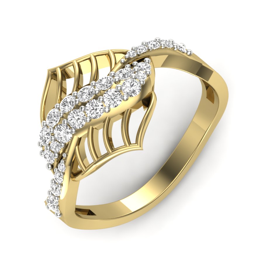 Yellow Gold Plated Sterling Silver Ring