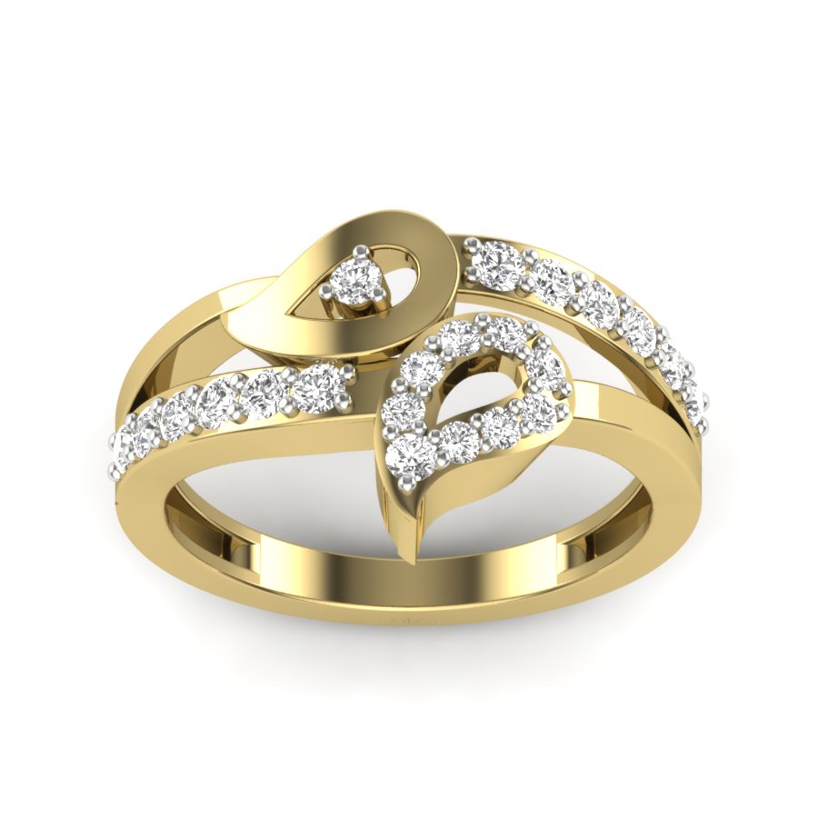 Yellow Gold Plated Sterling Silver Ring