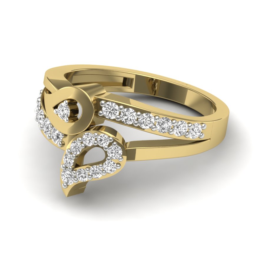 Yellow Gold Plated Sterling Silver Ring