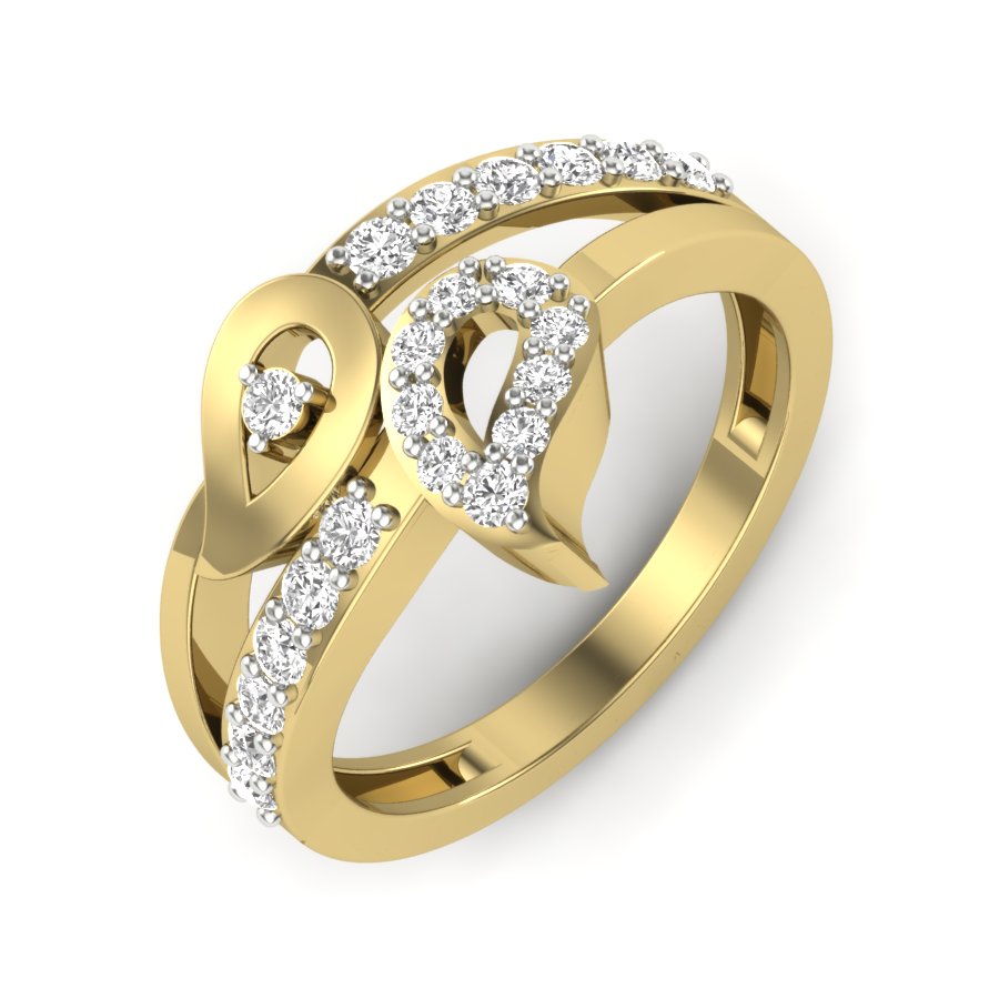 Yellow Gold Plated Sterling Silver Ring