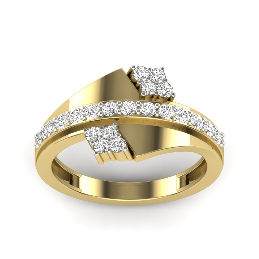 Yellow Gold Plated Sterling Silver Ring