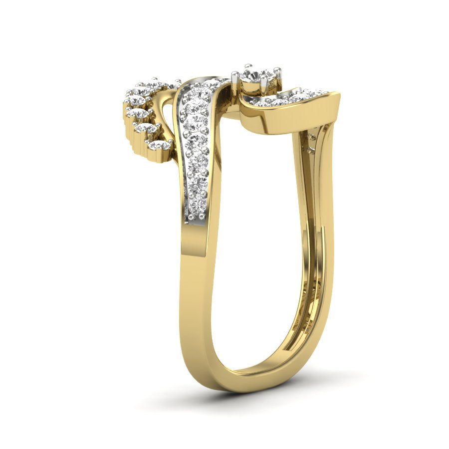 Yellow Gold Plated Sterling Silver Ring