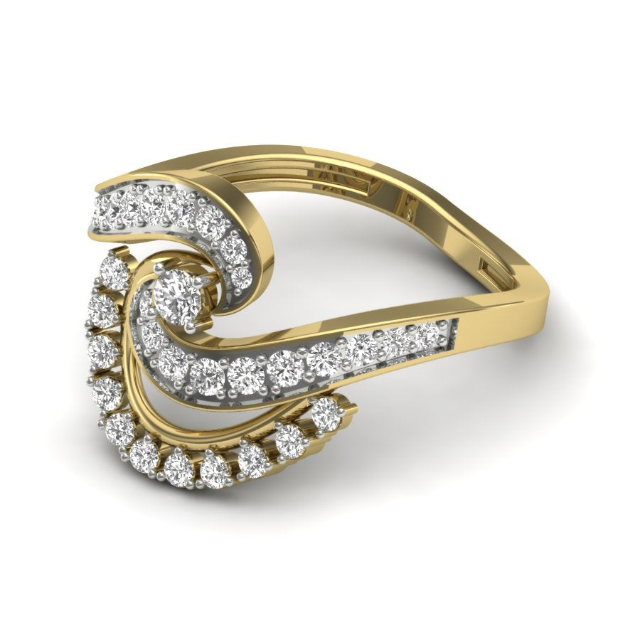 Yellow Gold Plated Sterling Silver Ring