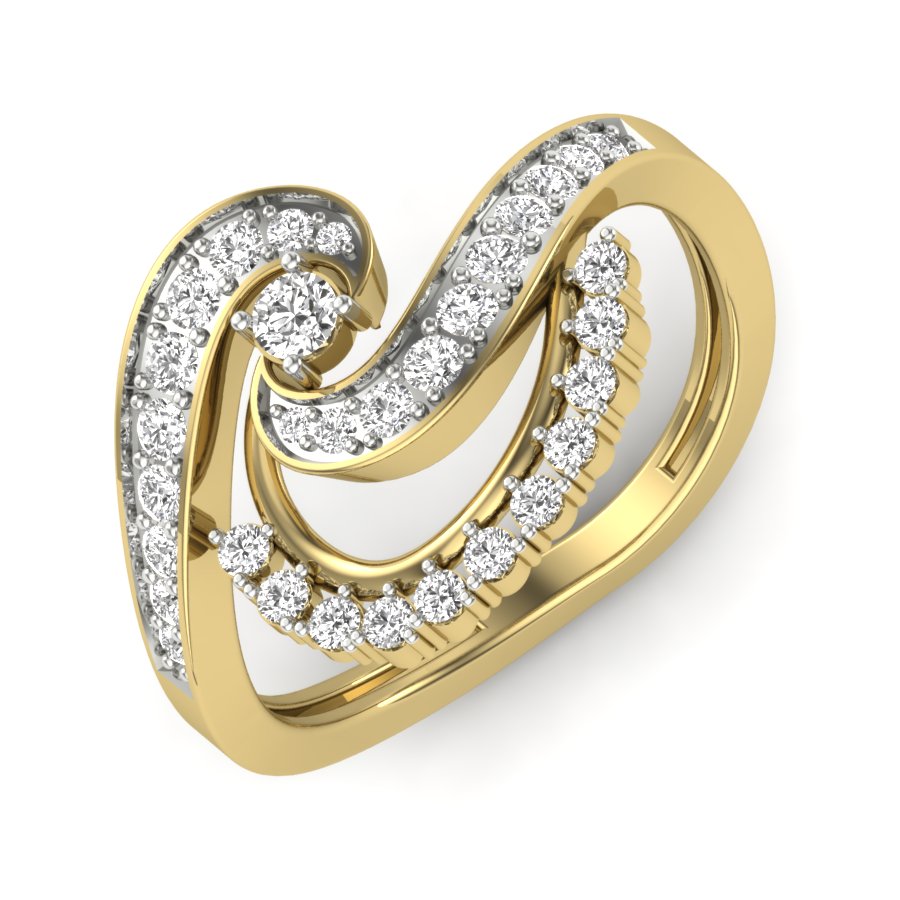 Yellow Gold Plated Sterling Silver Ring