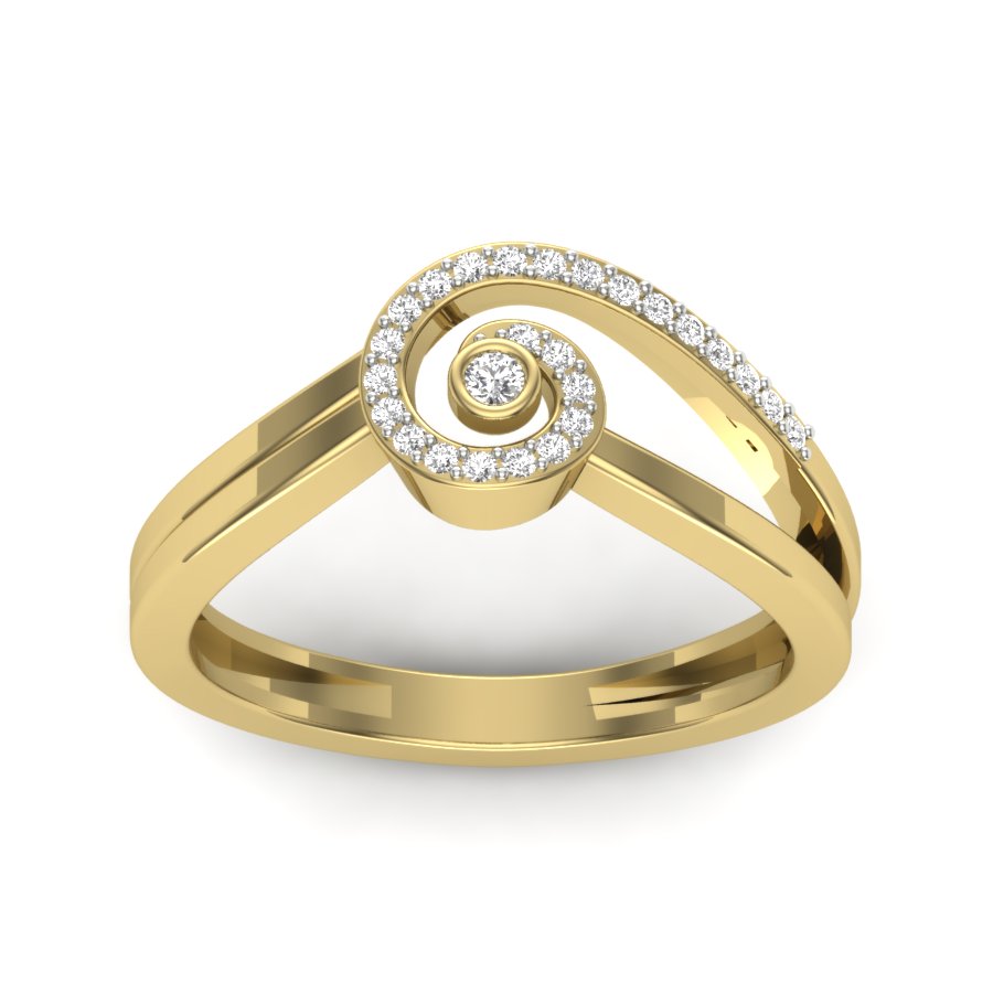 Yellow Gold Plated Sterling Silver Ring