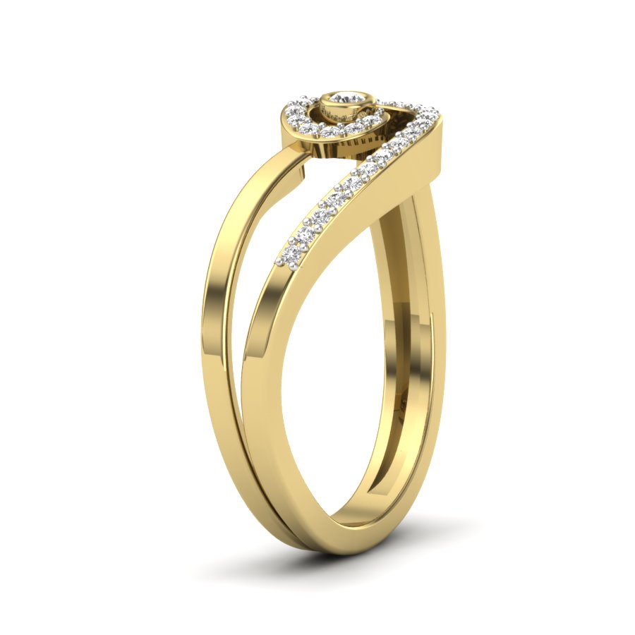 Yellow Gold Plated Sterling Silver Ring
