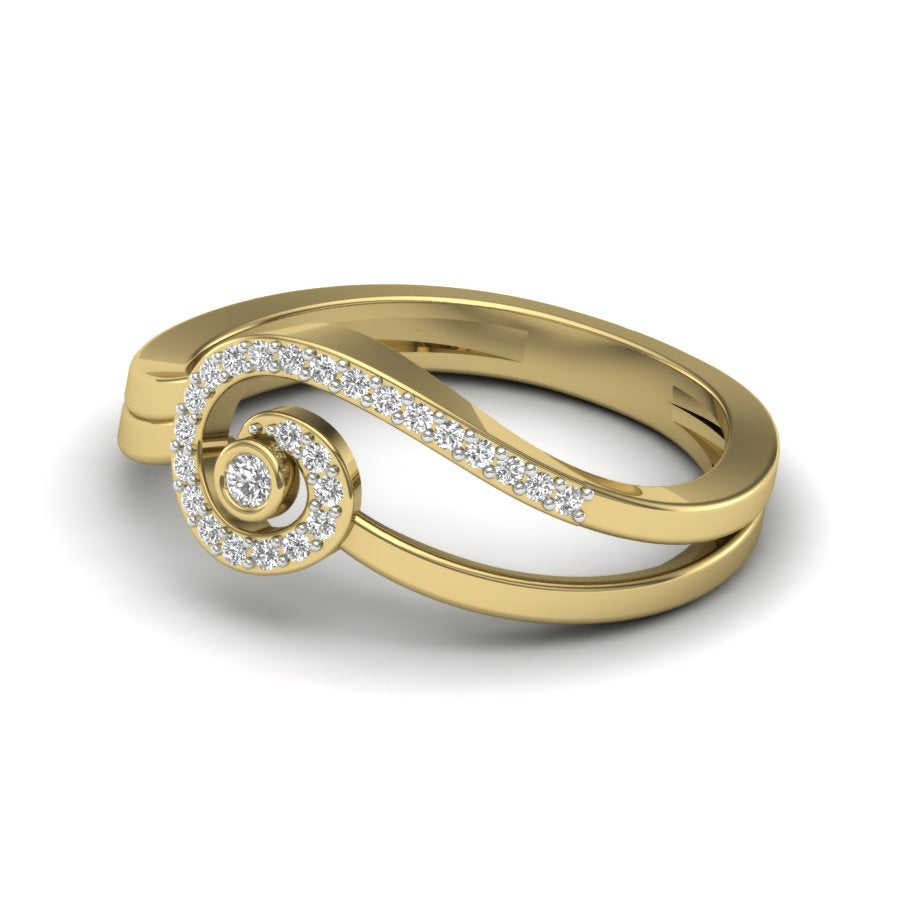 Yellow Gold Plated Sterling Silver Ring