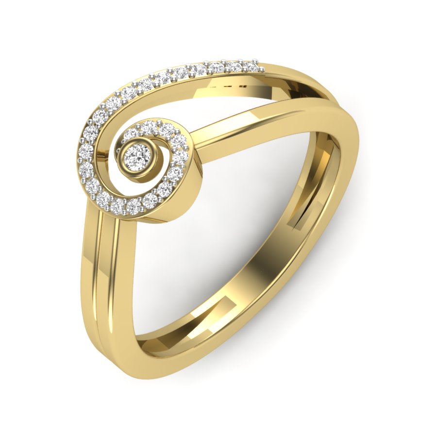 Yellow Gold Plated Sterling Silver Ring