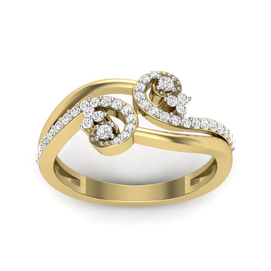 Yellow Gold Plated Sterling Silver Ring