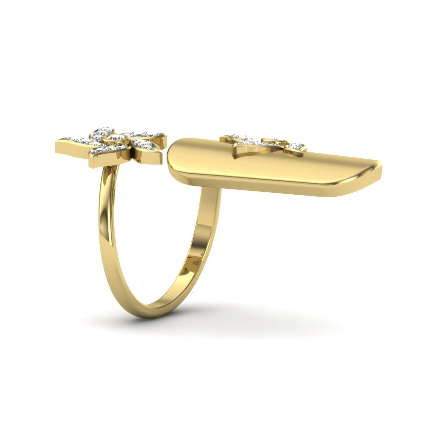 Yellow Gold Plated Sterling Silver Ring